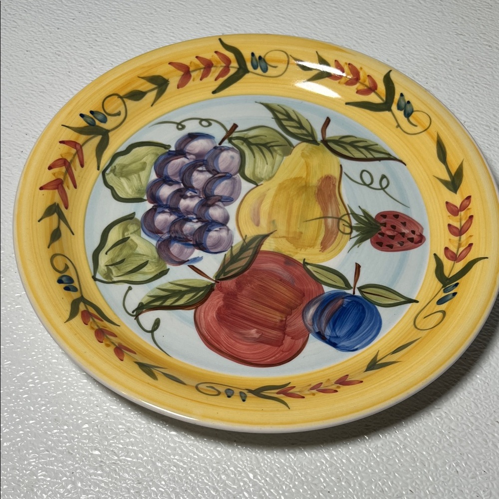 Thompson Fall Harvest Italy Plate 11.5" Hand Painted Vintage Retired